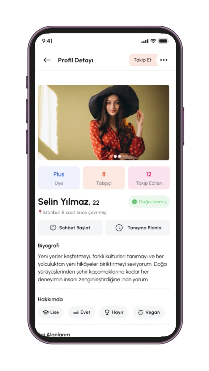 Gezginsel profil ekranı